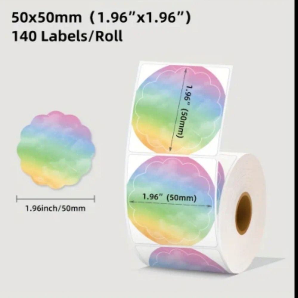 100 thermal Rainbow flowers Stickers - Picture 3 of 3